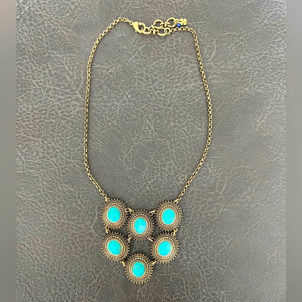 Lucky Brand | Turquoise and Brass Statement Necklace